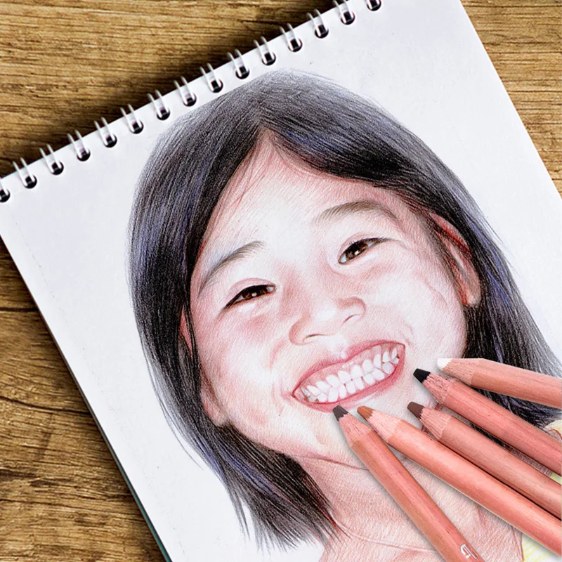 12-Color Skin Tone Water-Solub - Colored Pencil Professional ulasan dan harga