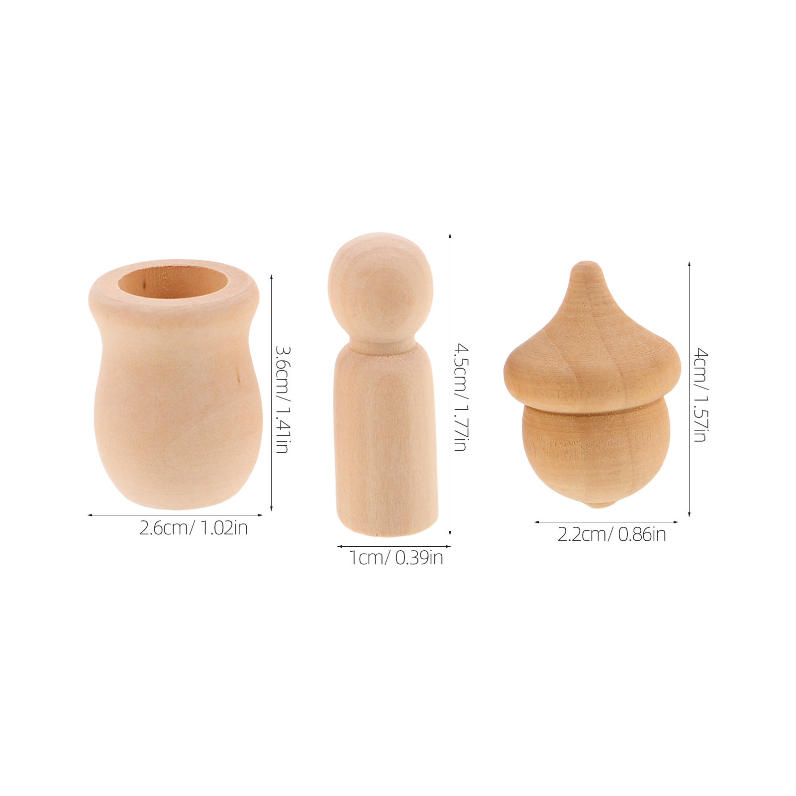 1Set Wooden Peg People Unfinis - Art And Craft Autumn ulasan dan harga
