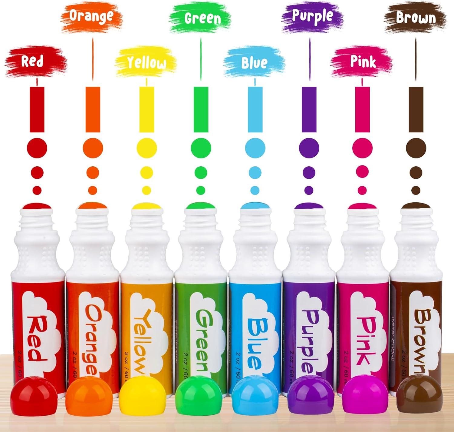 Dot Markers for Toddlers 8 Col - Art Craft Activities For Preschoolers ulasan dan harga