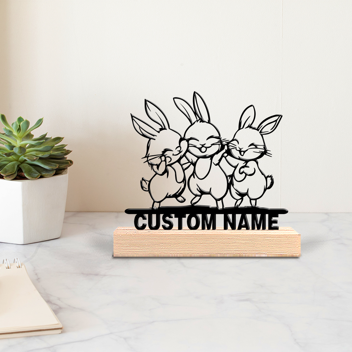 1pc Modern Rabbit Customized T - Art Crafting ulasan dan harga