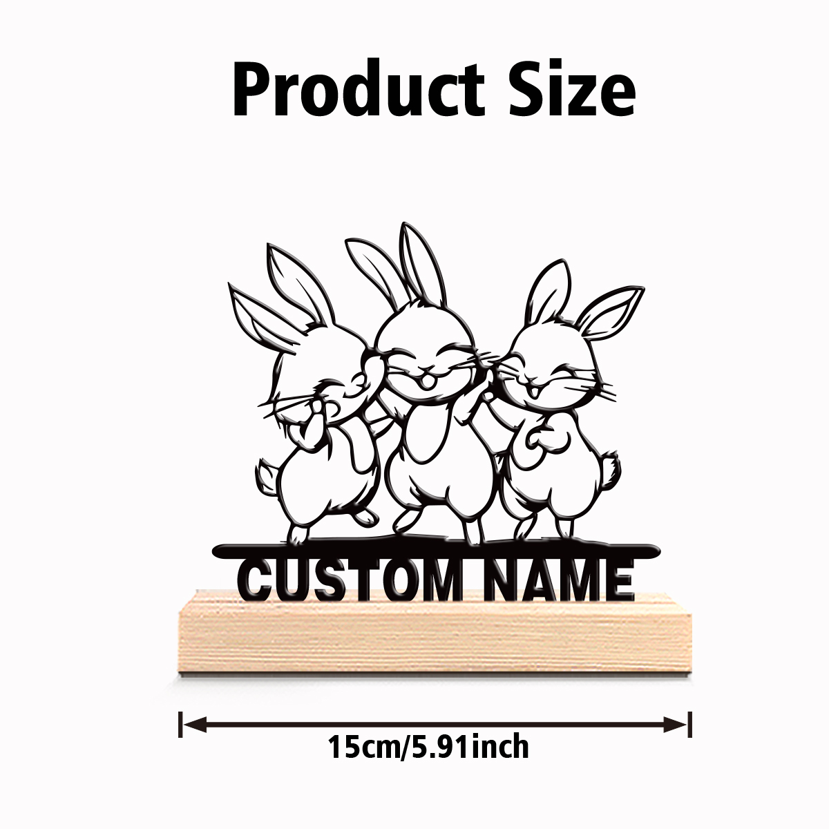 1pc Modern Rabbit Customized T - Art Crafting ulasan dan harga