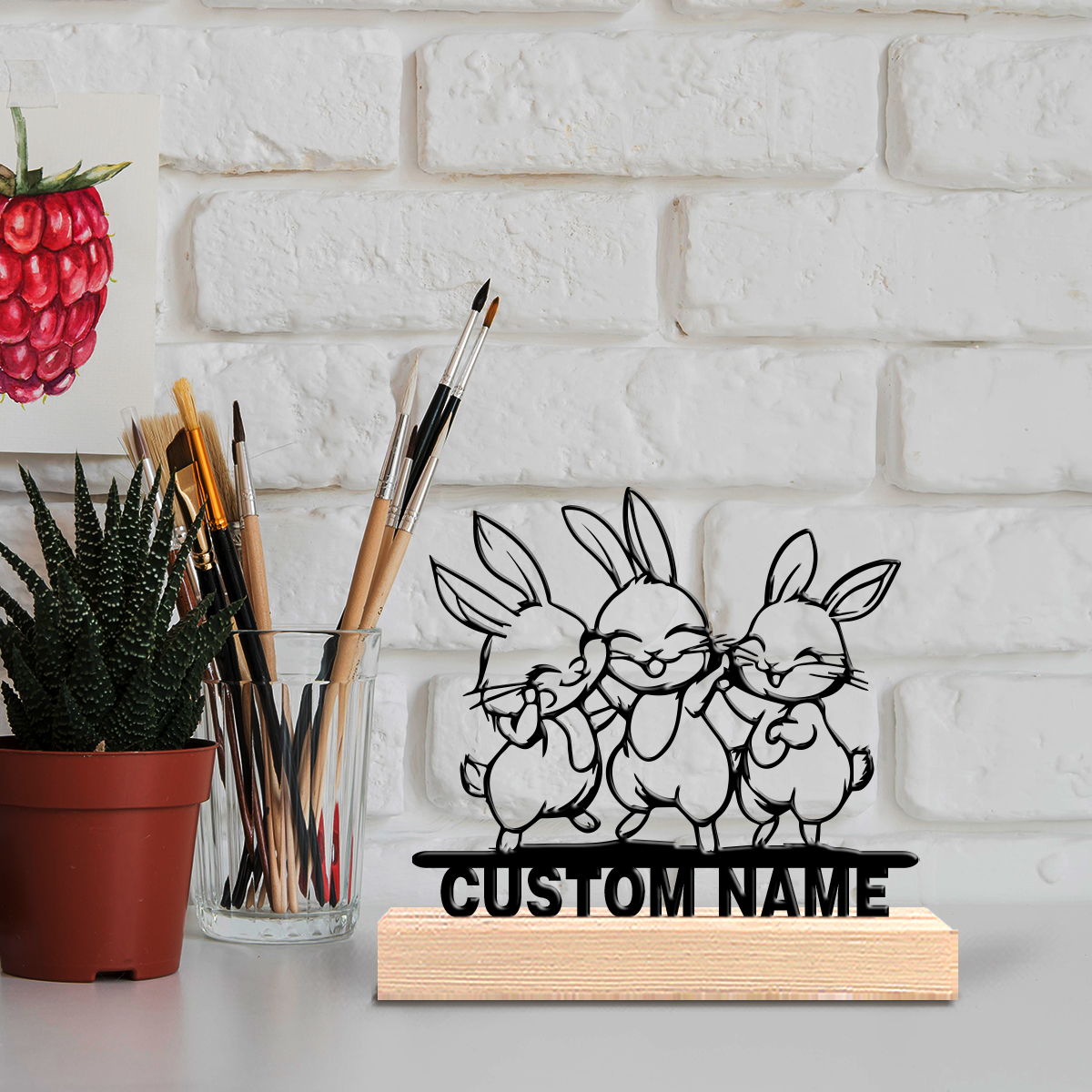 1pc Modern Rabbit Customized T - Art Crafting ulasan dan harga