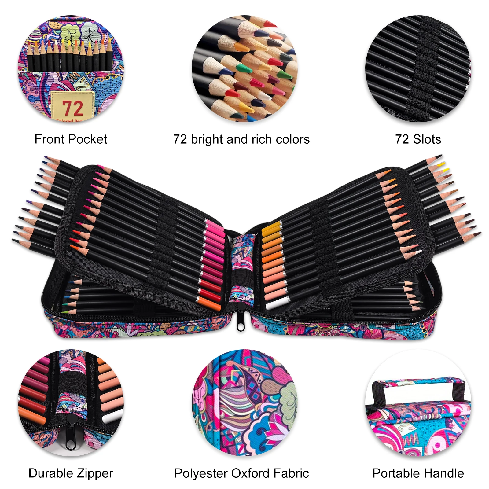 72/120 Colored Pencils Set wit - Colored Pencil Professional ulasan dan harga