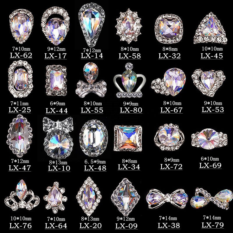 10pcs 3D Crystal AB Color Rhin - Craft And Art Difference ulasan dan harga