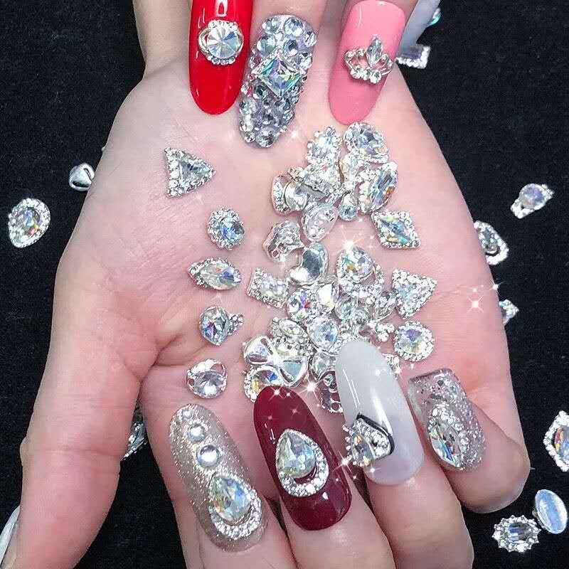 10pcs 3D Crystal AB Color Rhin - Craft And Art Difference ulasan dan harga