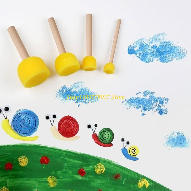 C4DF Paint Sponges Round Spong - Art Craft Description ulasan dan harga