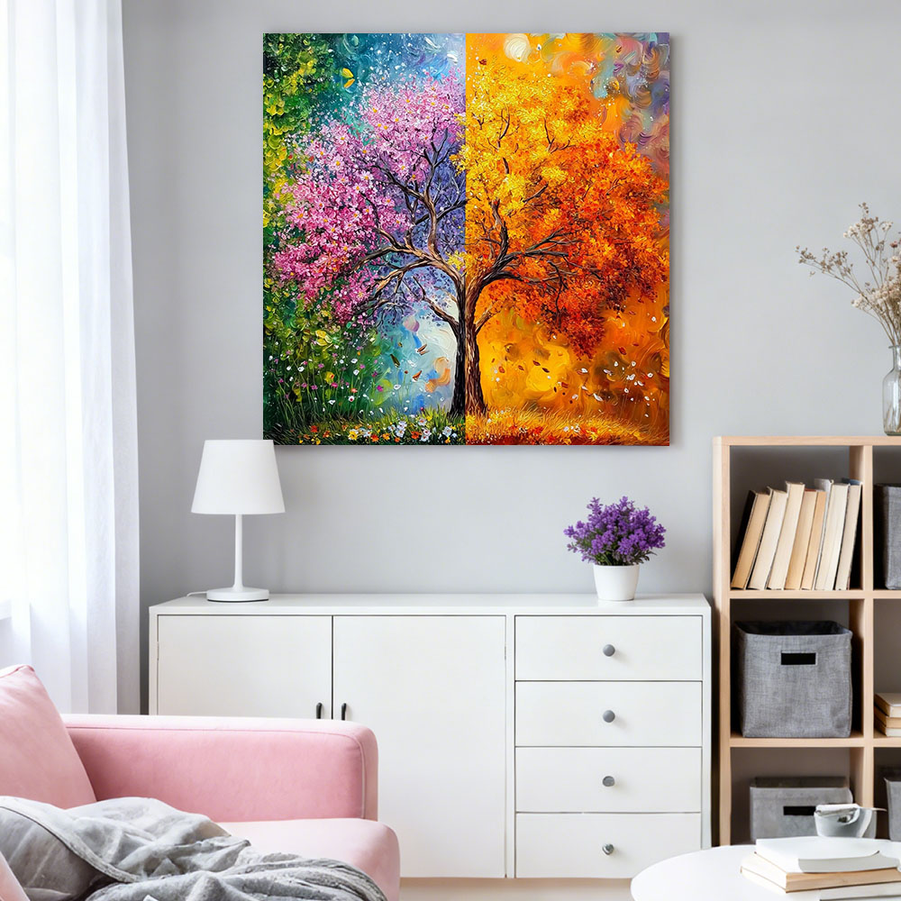 HUACAN Diamond Art Square Tree - Art And Craft Autumn ulasan dan harga