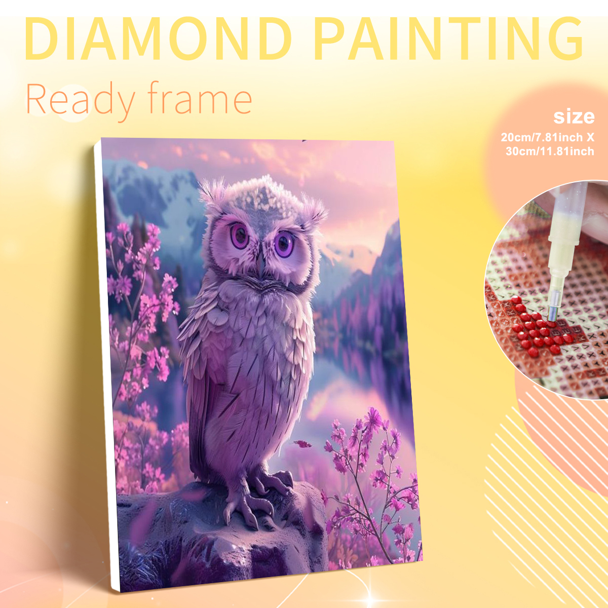 PhotoCustom Framed Owl Diamond - Art Craft Ideas With Paper ulasan dan harga