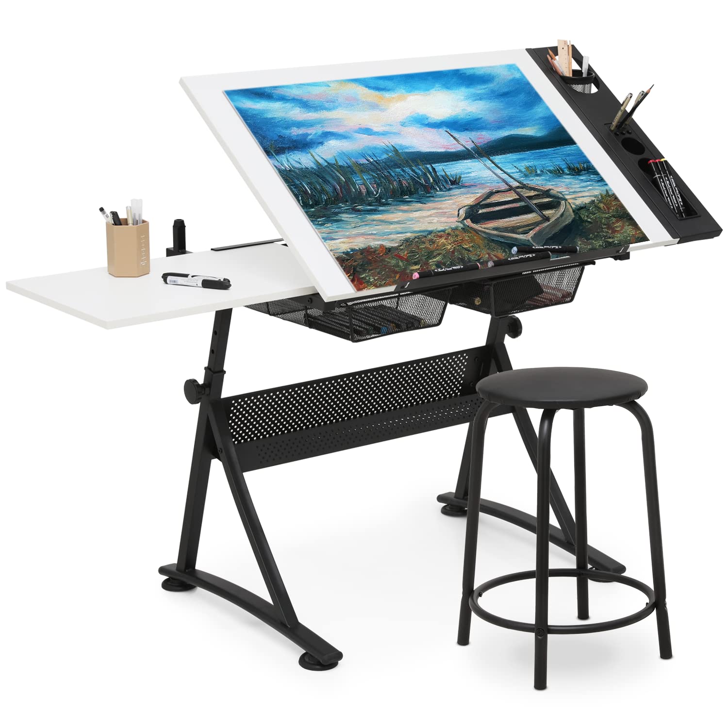 Adjustable Drafting Desk with  - Art & Craft Toys For Kids ulasan dan harga
