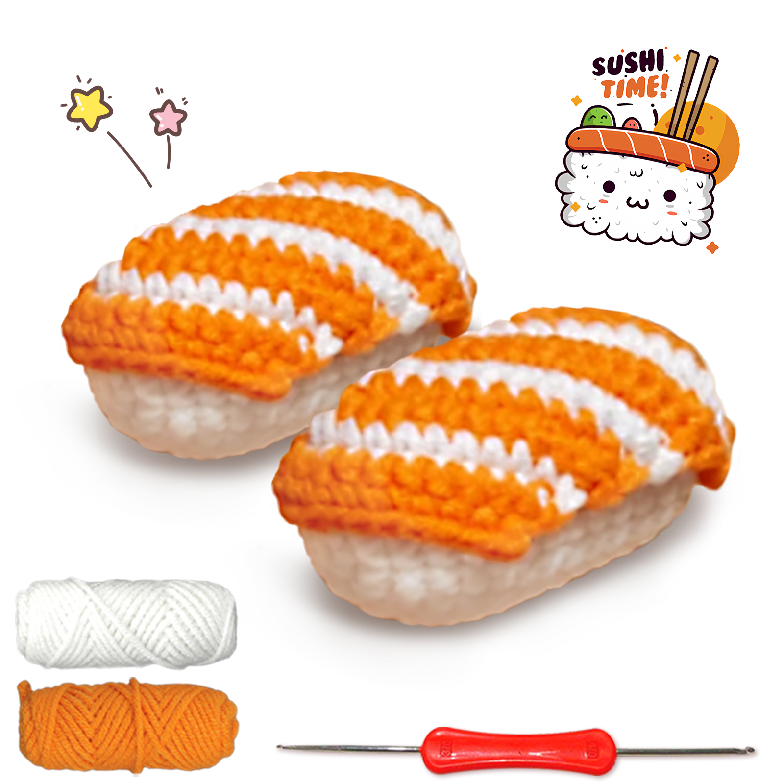 YAMAXIN 2PC Sushi-Themed Croch - Art Craft Yarn ulasan dan harga
