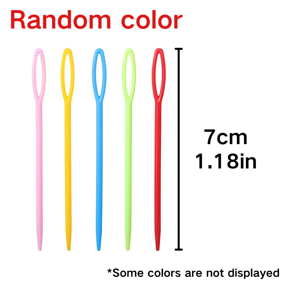 50pcs 7cm Random Color Blunt T - Art Craft Yarn ulasan dan harga