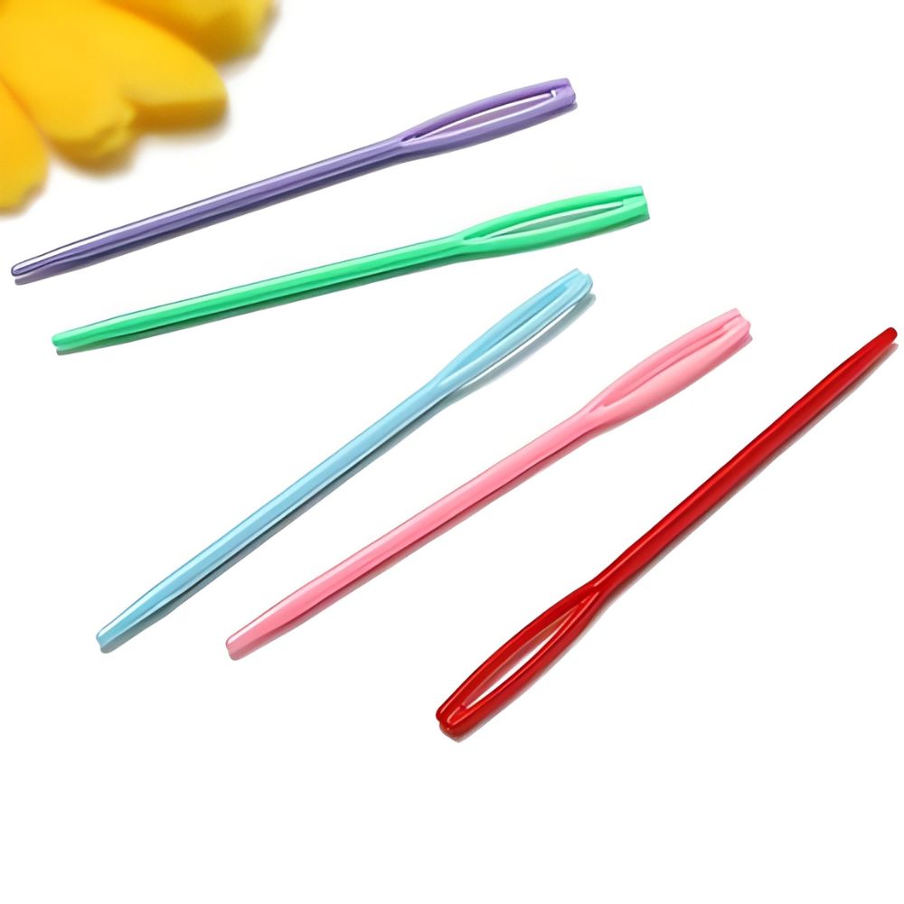 50pcs 7cm Random Color Blunt T - Art Craft Yarn ulasan dan harga