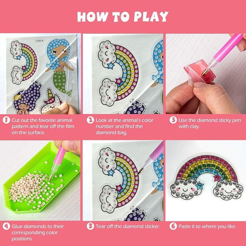 Make Diamond Stickers Kids 5D  - Art Craft Ideas With Paper ulasan dan harga