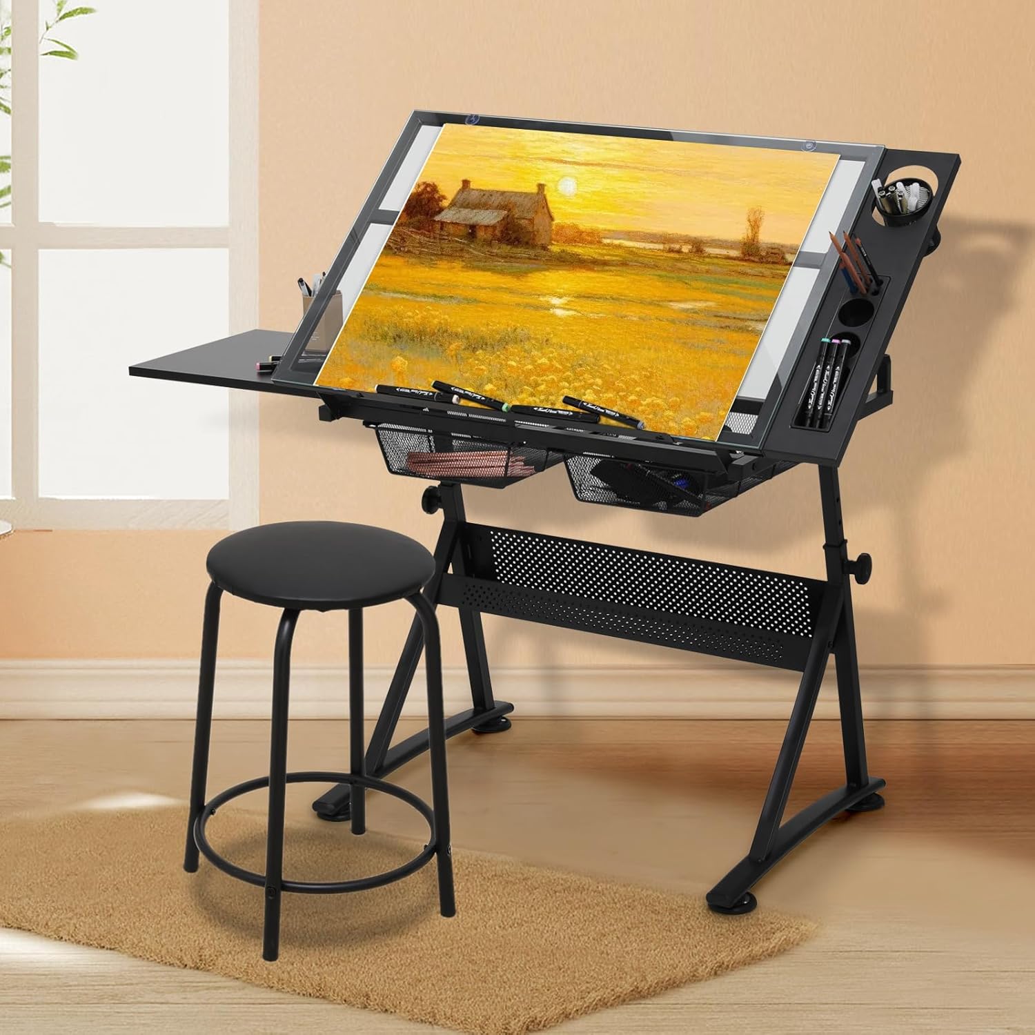 Drafting Table with Height Adj - Art & Craft Toys For Kids ulasan dan harga