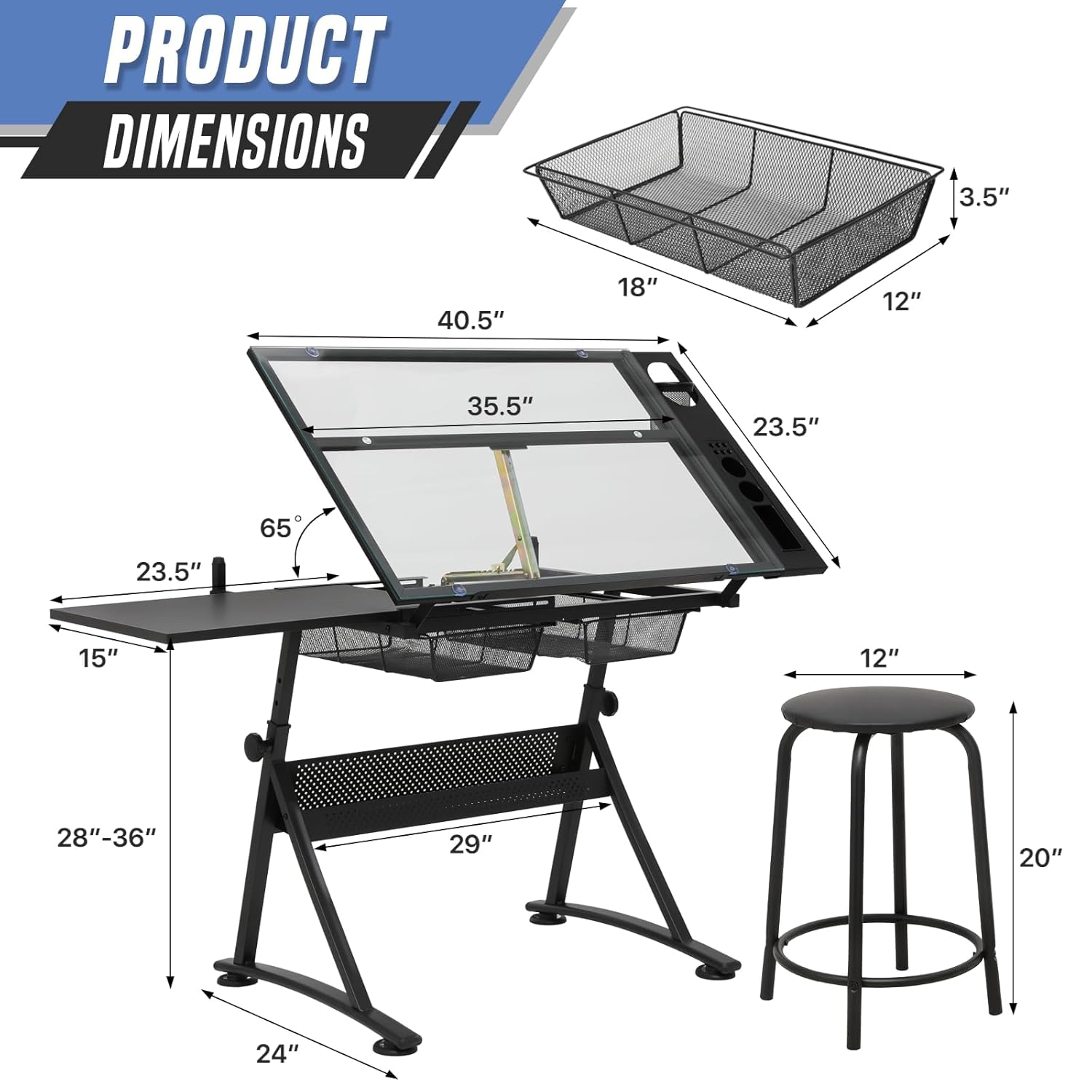 Drafting Table with Height Adj - Art & Craft Toys For Kids ulasan dan harga