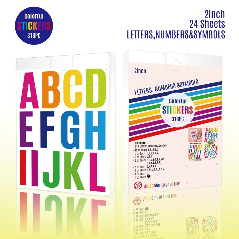 318pcs  Large Letter Stickers  - Art Craft 2 Year Olds ulasan dan harga