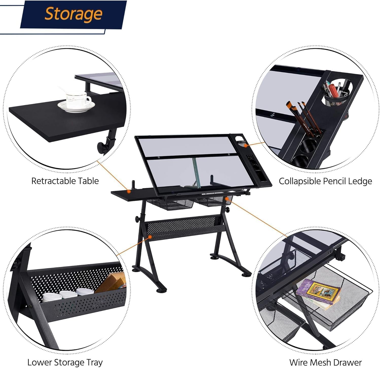 Table w/Stool, Height Adjustab - Art Crafting ulasan dan harga