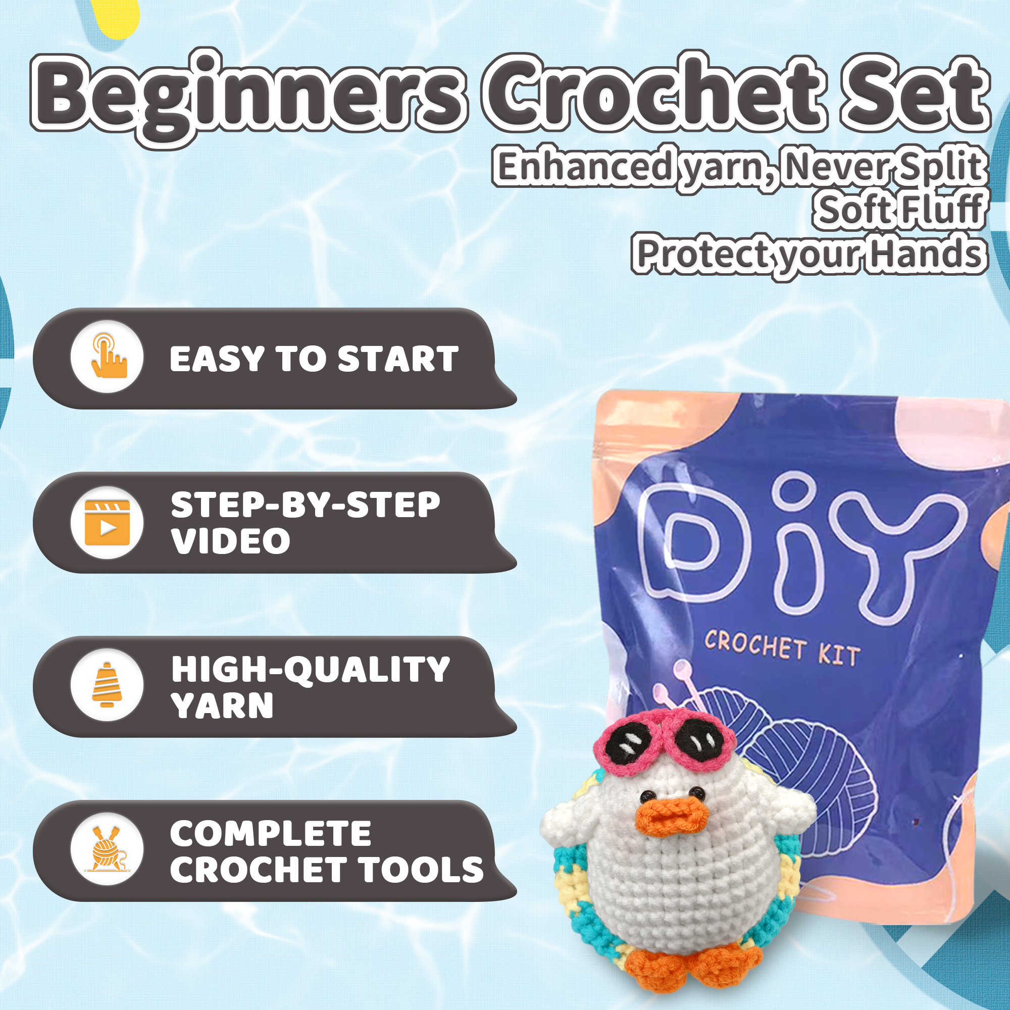 YAMAXIN DIY Crochet Needle Kit - Art Craft Yarn ulasan dan harga