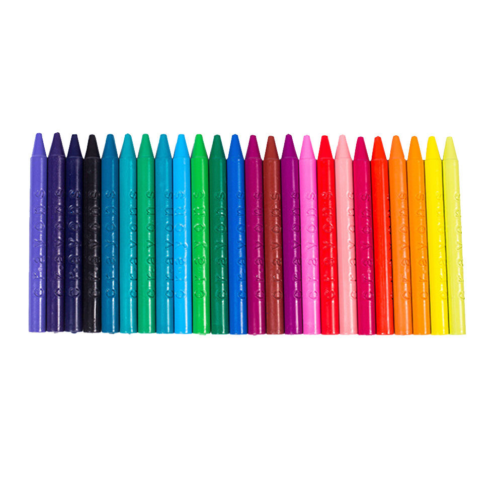 1Pack 24 Colors Round Crayons  - Art Craft Activities For Preschoolers ulasan dan harga