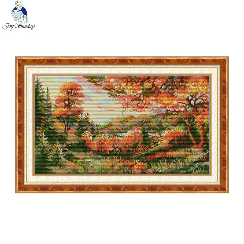 Autumn Scenery Pattern Cross S - Art And Craft Autumn ulasan dan harga