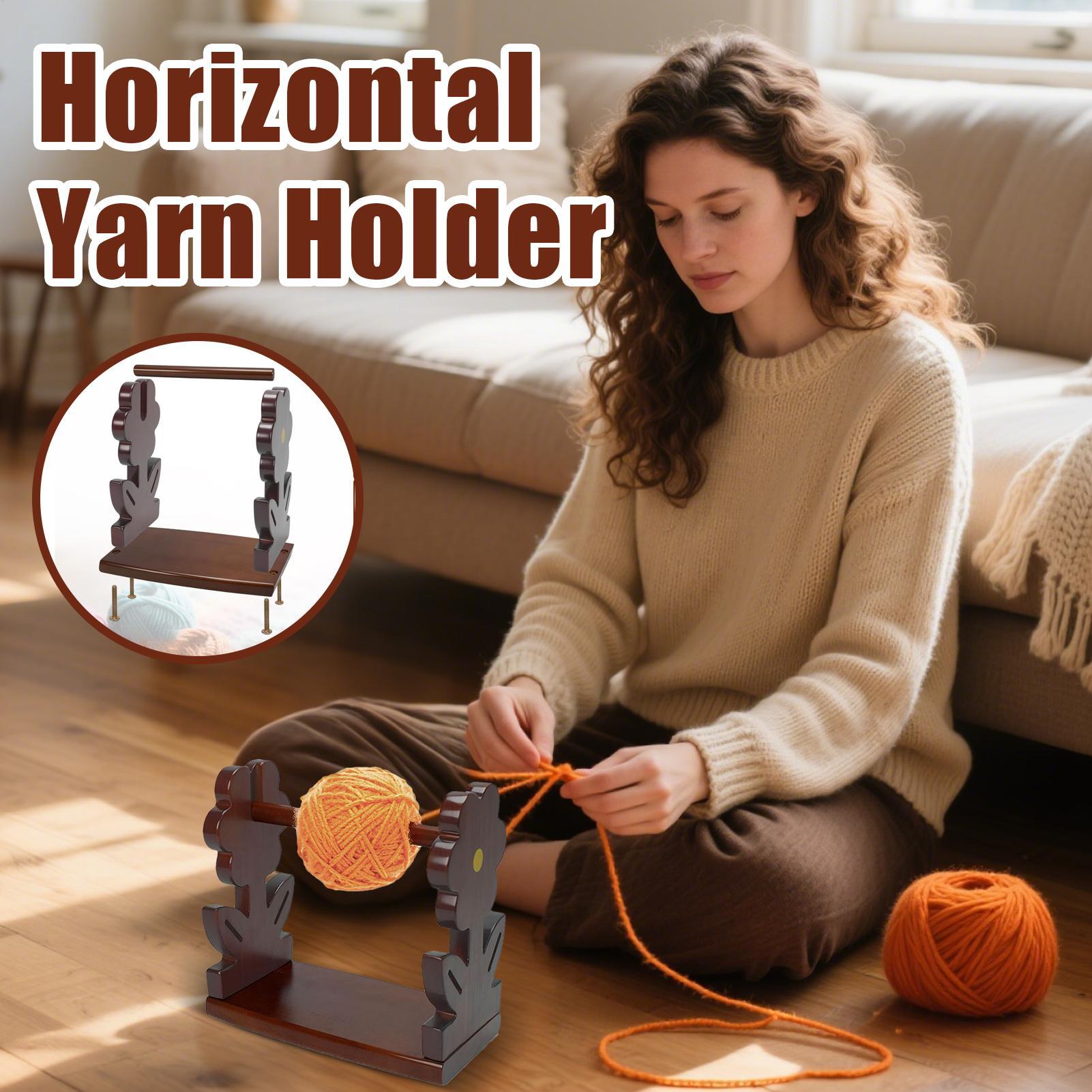Crochet Yarn Holder Wooden Yar - Art Craft Yarn ulasan dan harga