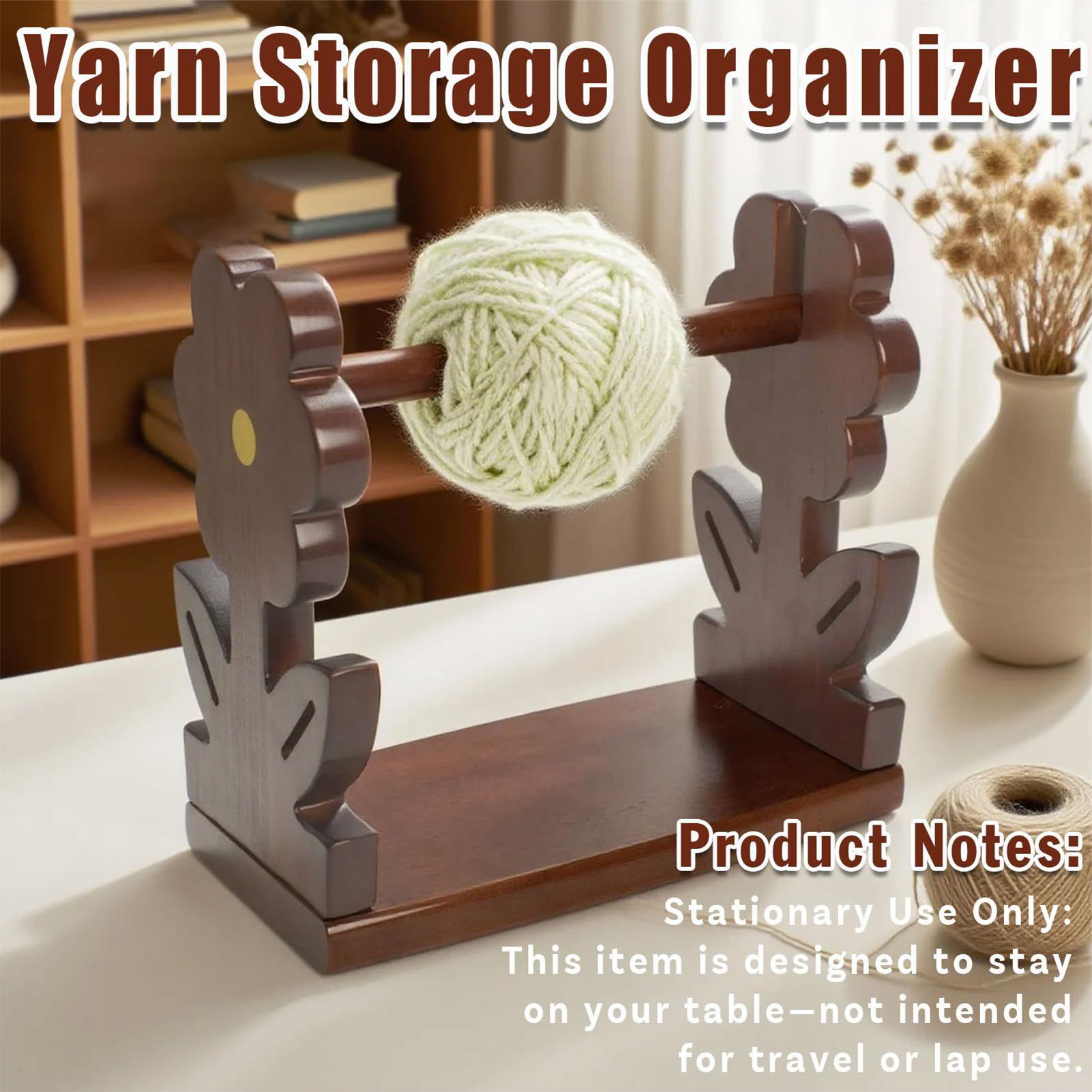 Crochet Yarn Holder Wooden Yar - Art Craft Yarn ulasan dan harga