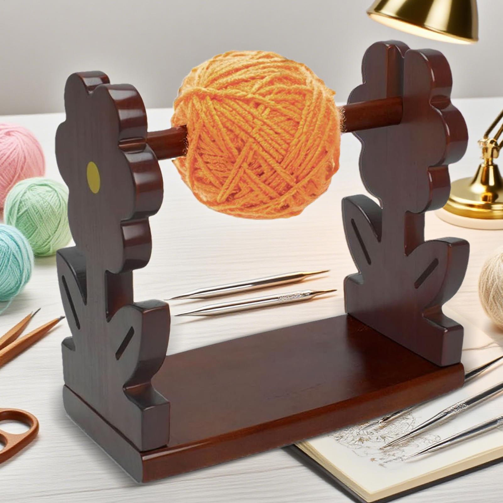 Crochet Yarn Holder Wooden Yar - Art Craft Yarn ulasan dan harga